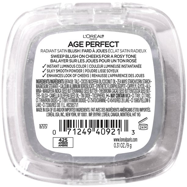 L'Oreal Paris Age Perfect Radiant Satin Blush with Camellia Oil,