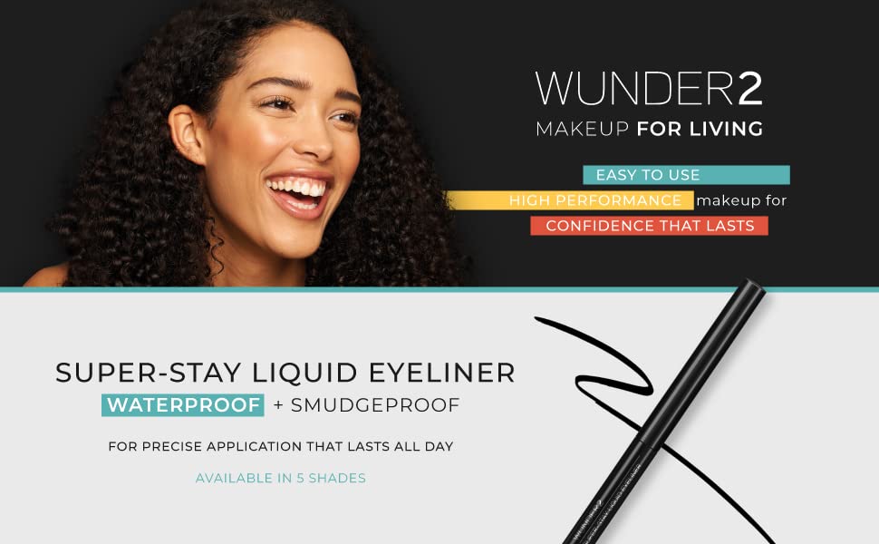 Wunder2 SUPER-STAY LINER Makeup Eyeliner Pencil Long Lasting Waterproof,