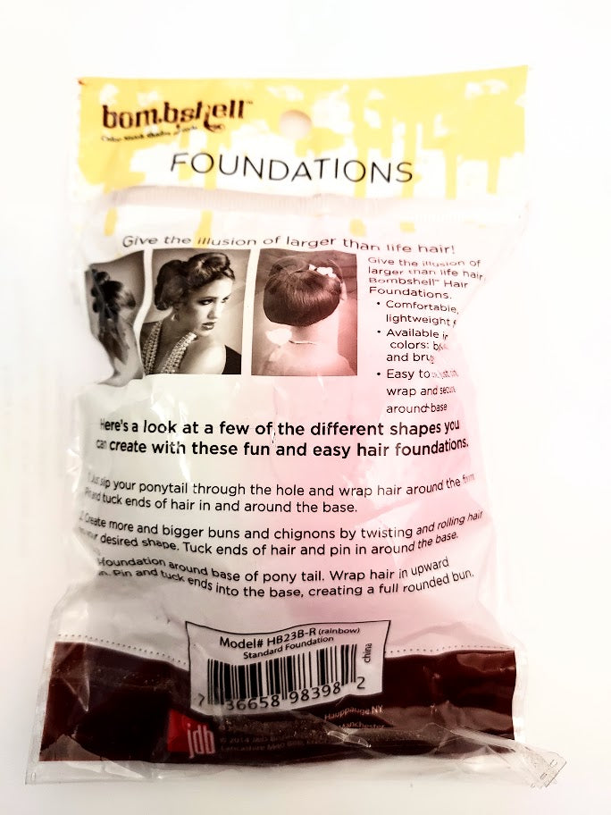 Bom.bshell Lightweight Firm Sponge Donut Foundation for UP DO Bun,(3 in Lot)