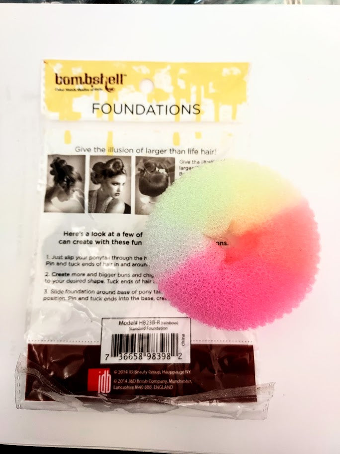 Bom.bshell Lightweight Firm Sponge Donut Foundation for UP DO Bun,(3 in Lot)