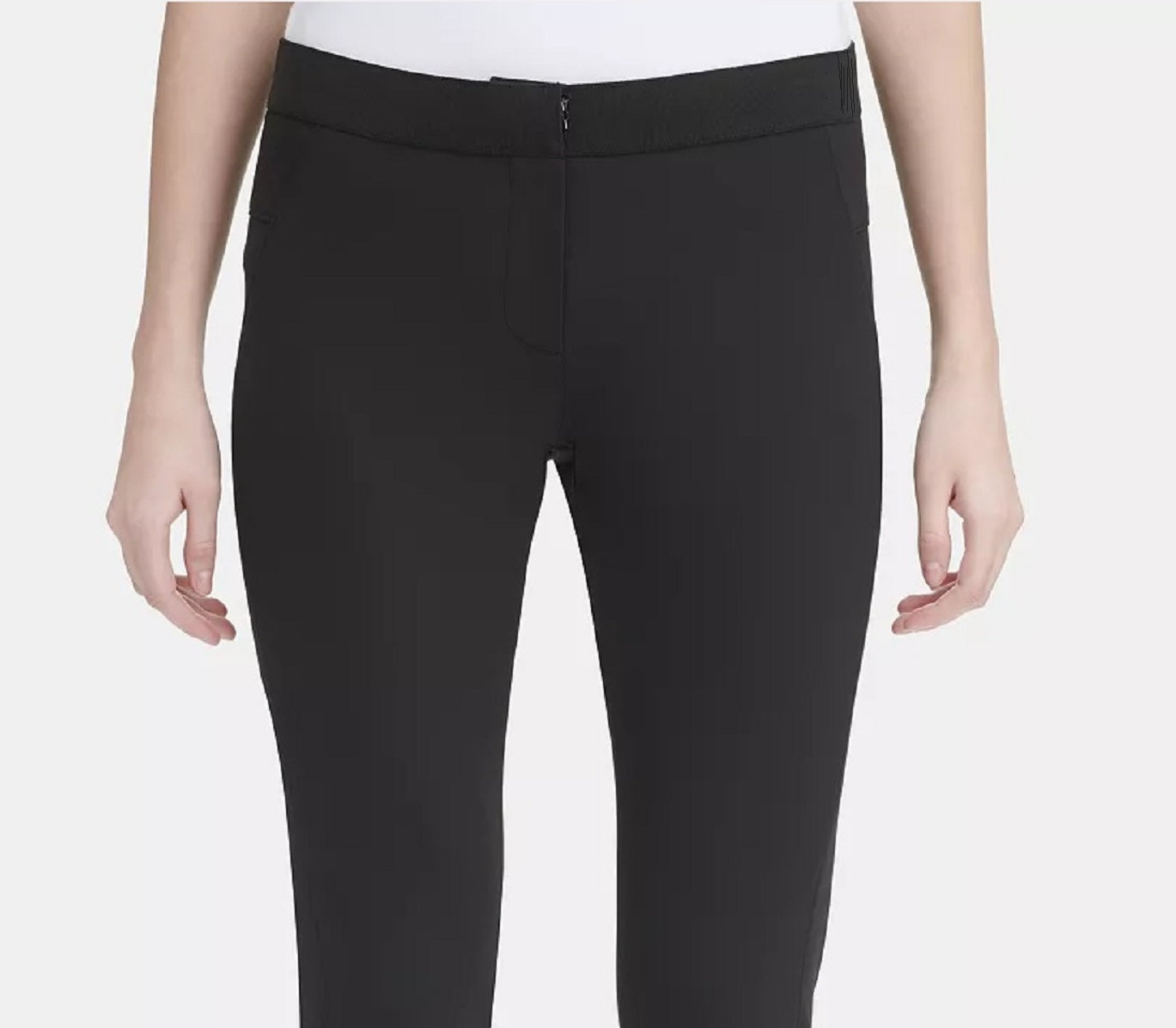 Calvin Klein contrast-waist skinny pants, Size 8