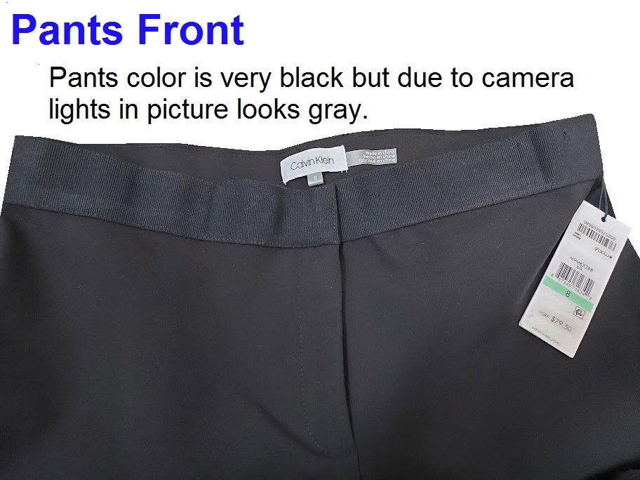 Calvin Klein contrast-waist skinny pants, Size 8