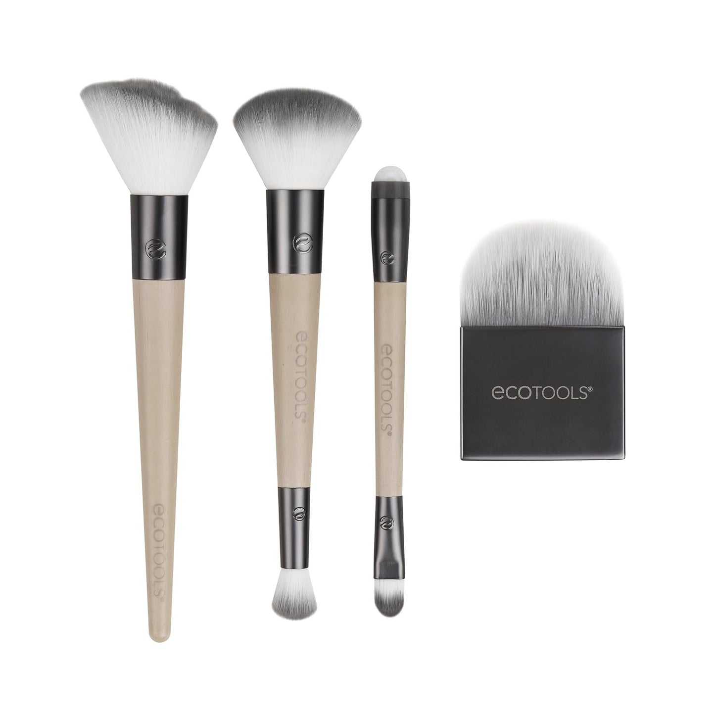 Eco Tools Love Your Skin Makeup Brush Kit, 4 Brushes with 6 Brush Heads