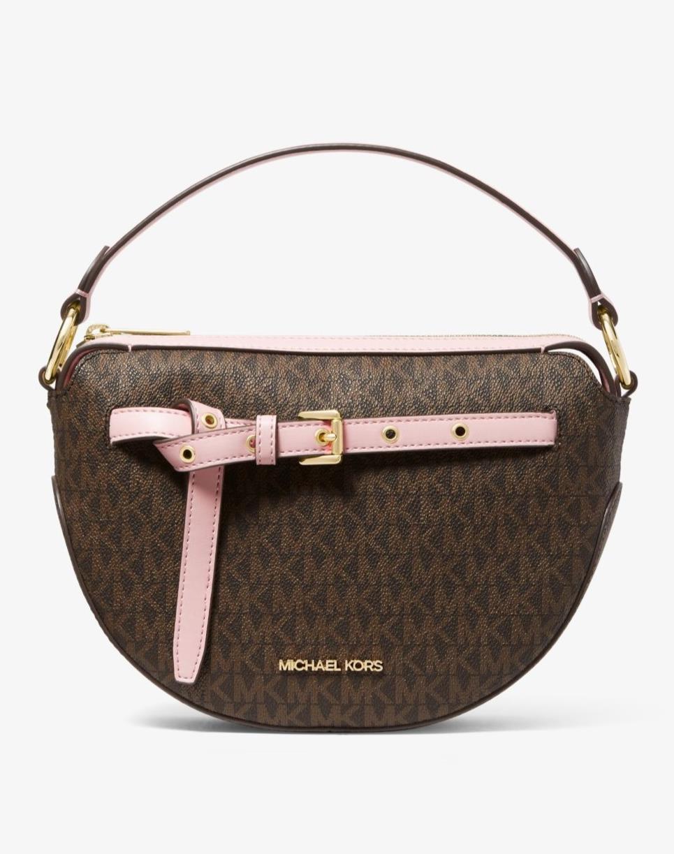 MICHAEL MICHAEL KORS Emilia Medium Logo Shoulder Bag, Powder Blush