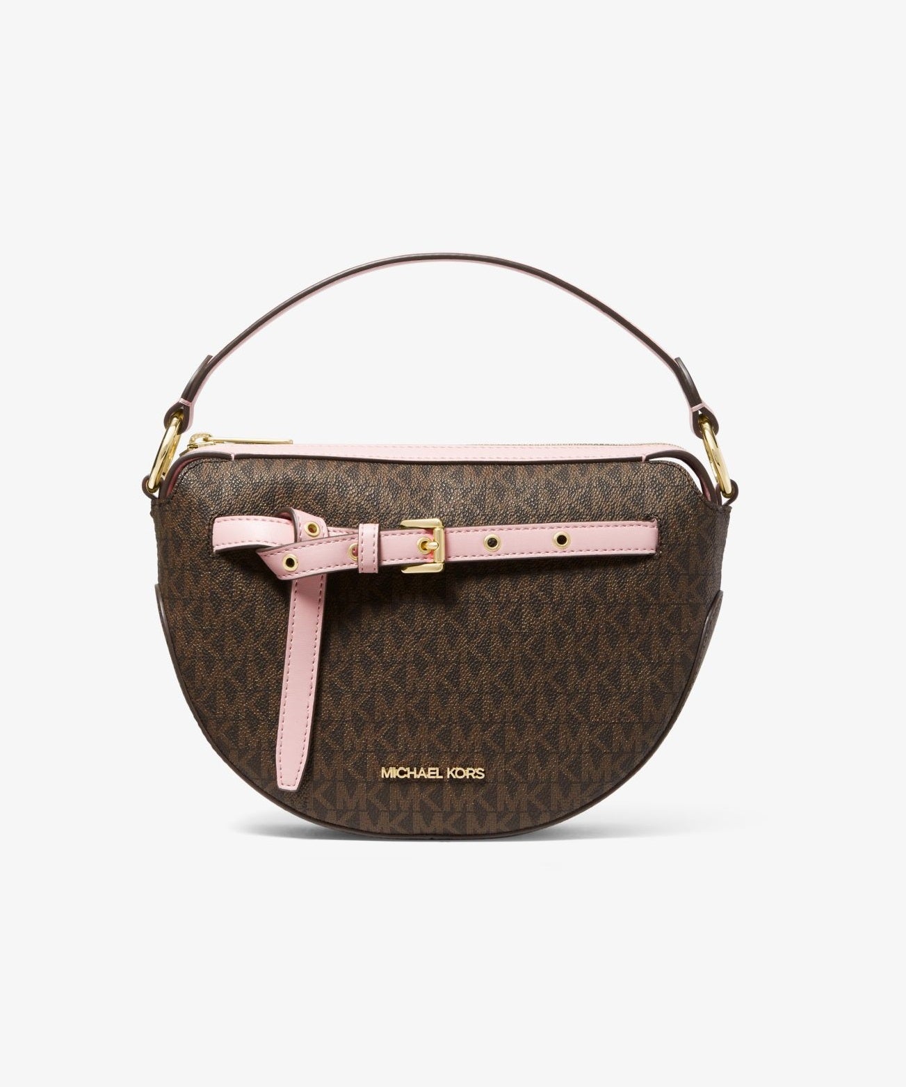 MICHAEL MICHAEL KORS Emilia Medium Logo Shoulder Bag, Powder Blush