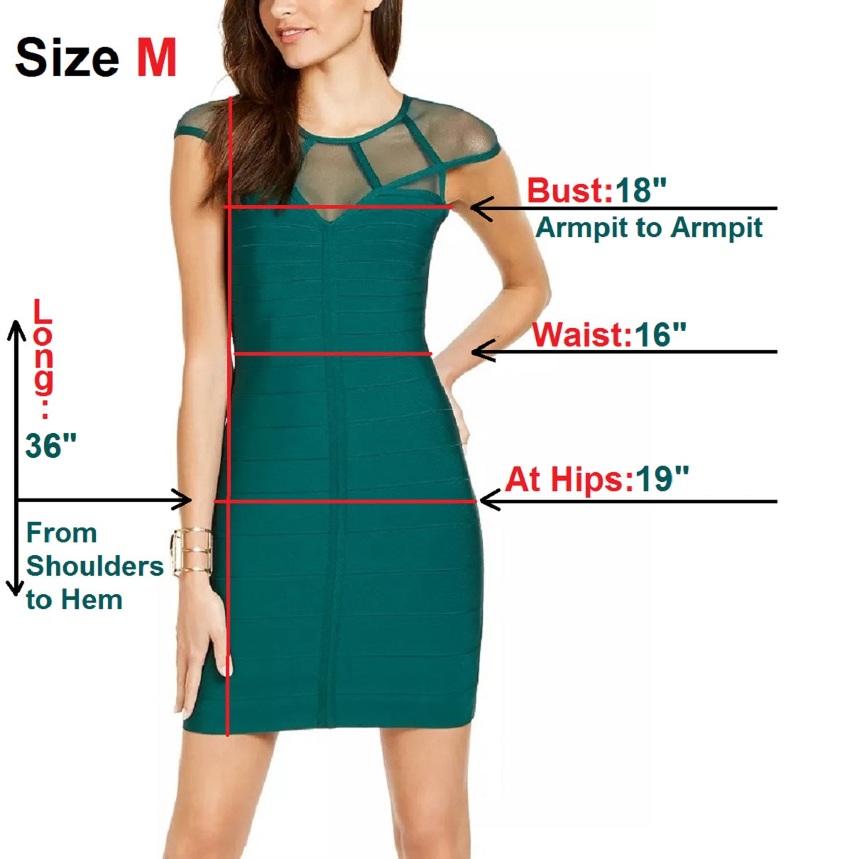 GUESS Illusion-Mesh Bodycon Dress, Size Medium