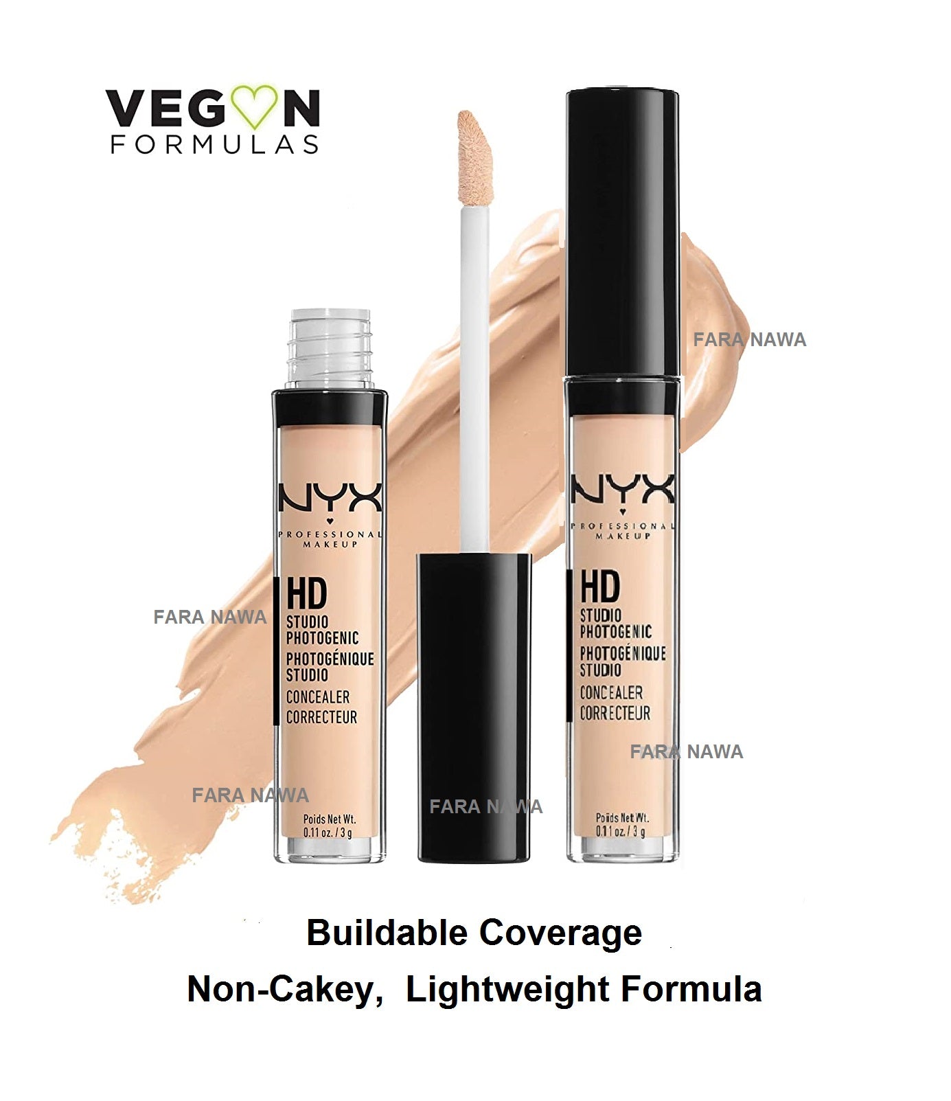 NYX Professional Makeup HD Studio Photogenic Wand Concealer,