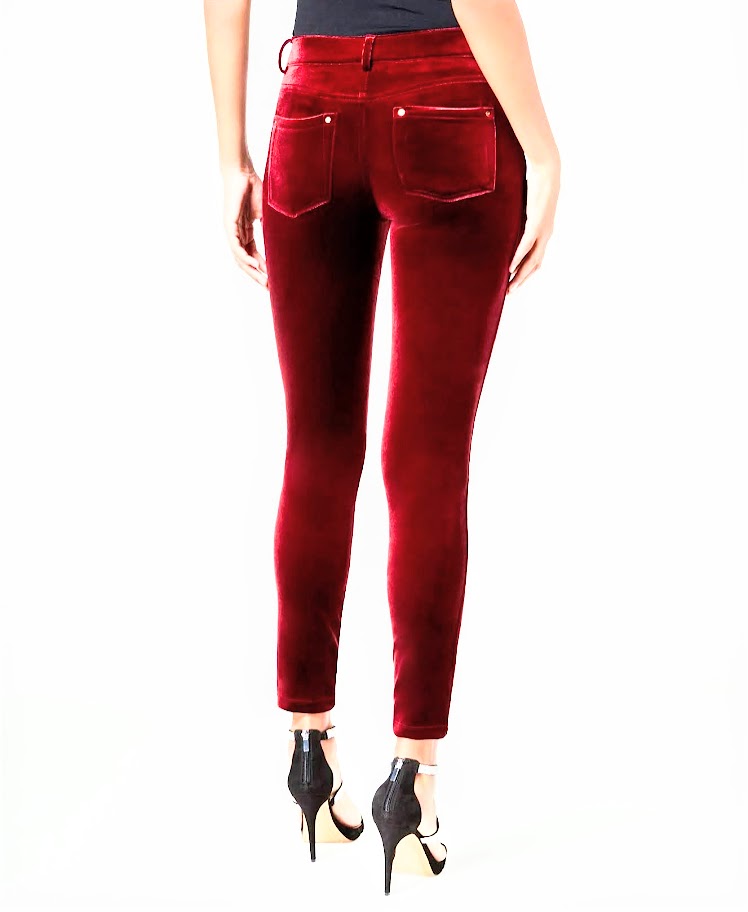 I.N.C. Women's Red Velvet Skinny Pants, Size 6,