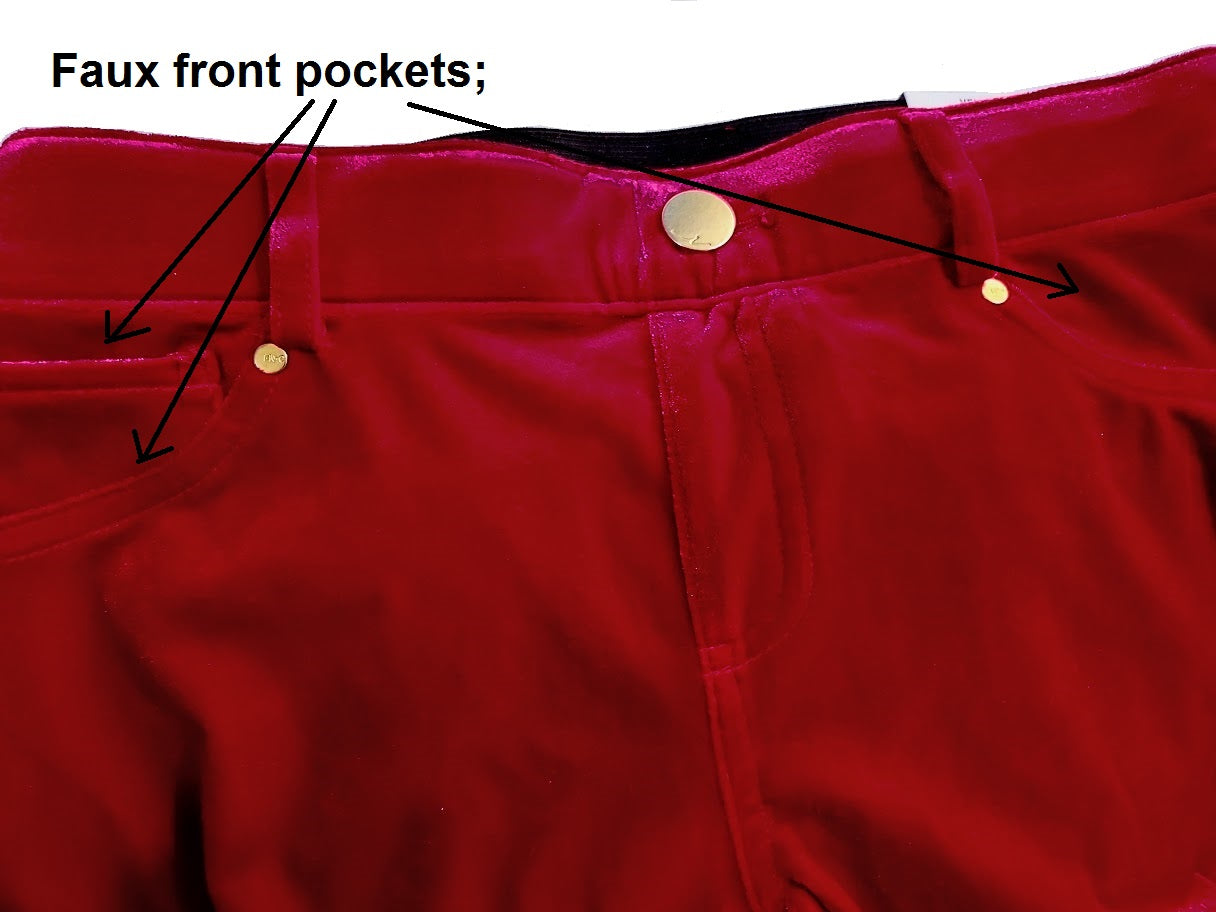 I.N.C. Women's Red Velvet Skinny Pants, Size 6,