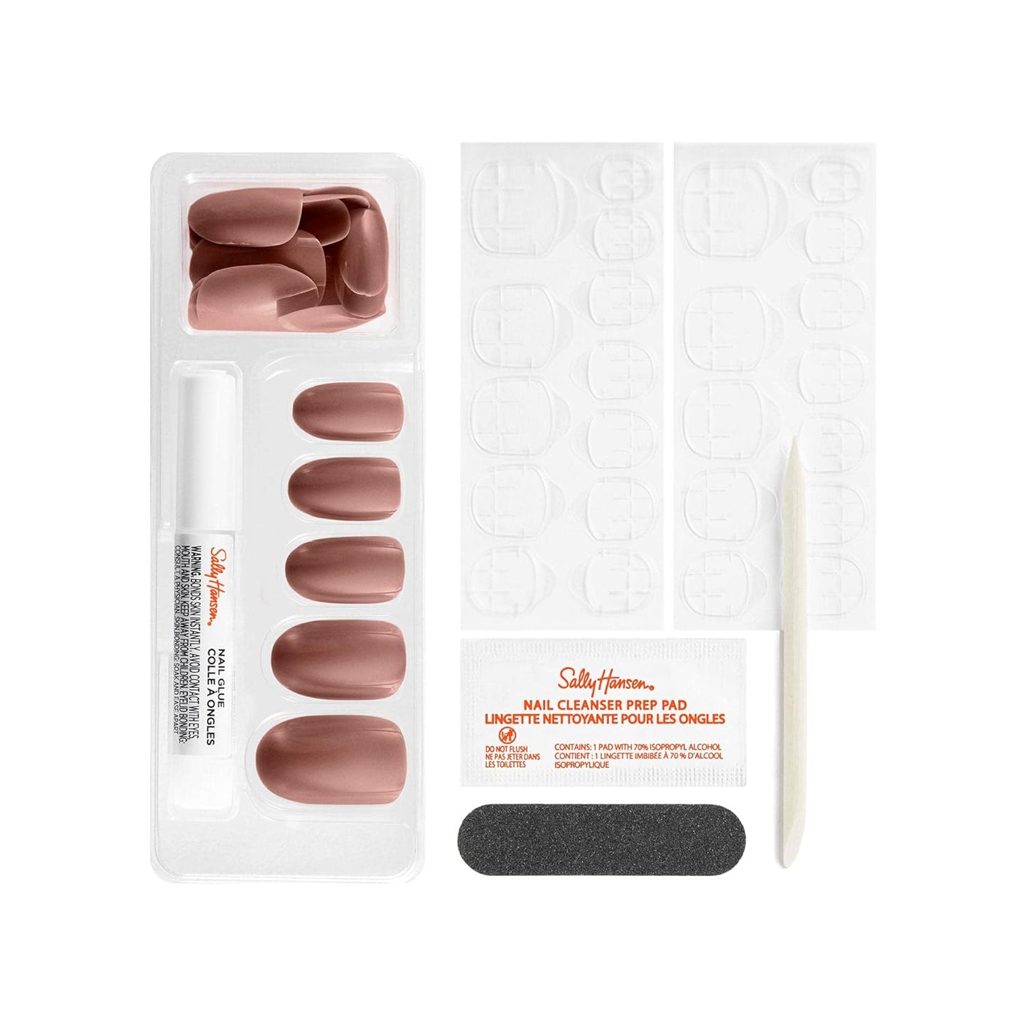 Sally Hansen Salon Effects Perfect Manicure Press on Nails Kit, Buff & Tumble