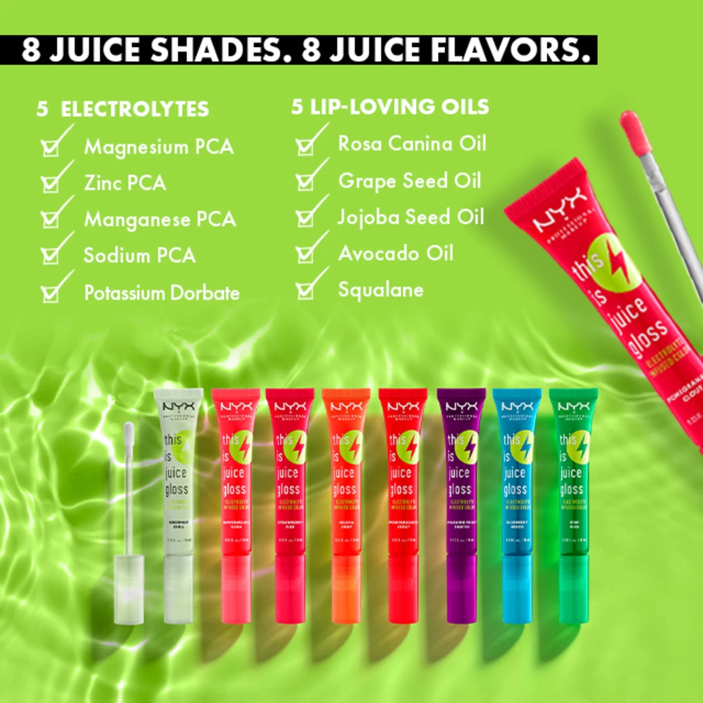 NYX This Is Juice Gloss Hydrating Lip Gloss, Infused with Electrolytes,