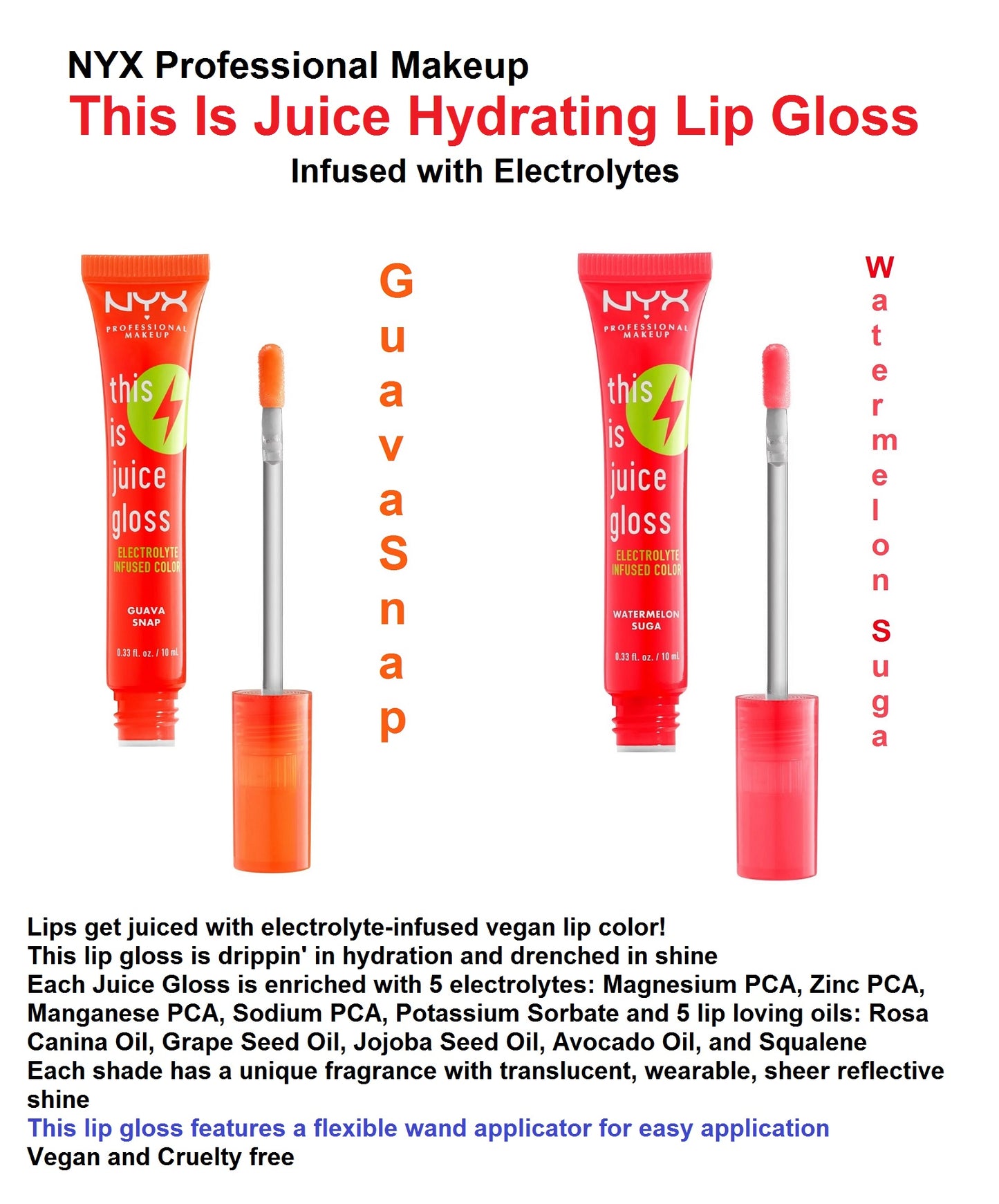 NYX This Is Juice Gloss Hydrating Lip Gloss, Infused with Electrolytes,