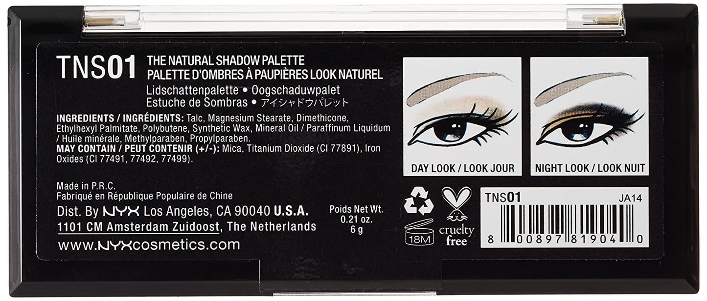 NYX Professional Makeup The Natural Shadow Eye Palette,
