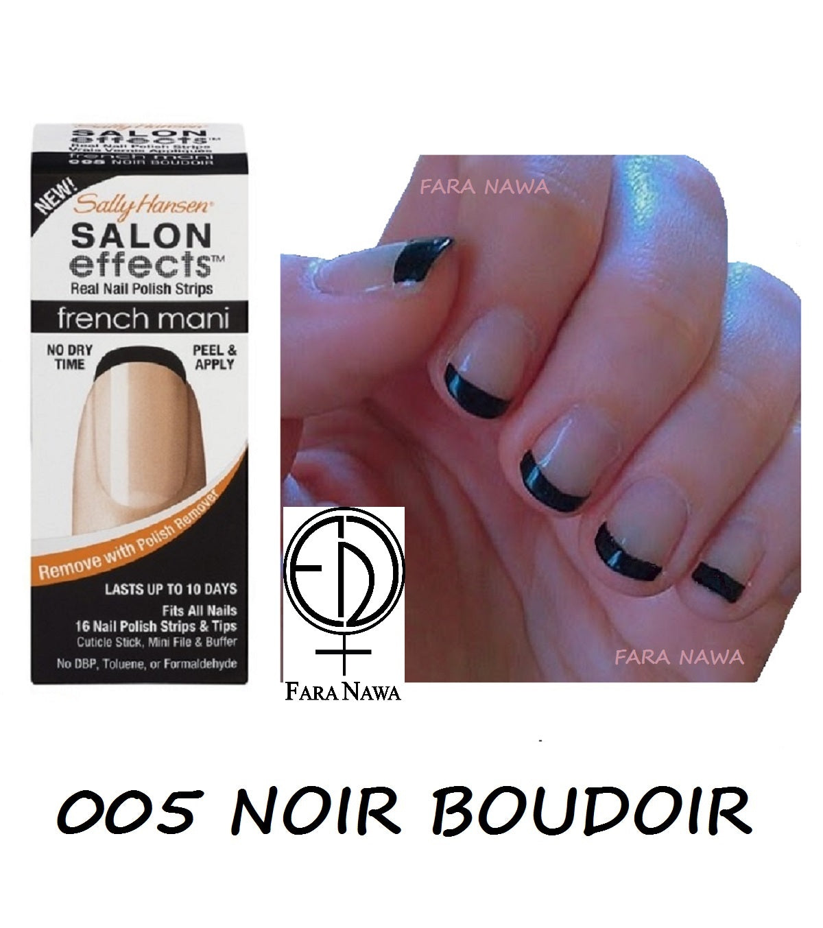 Sally Hansen Salon Effects French Mani & Reverse French Real Nail Polish Strips, Lot Of 8