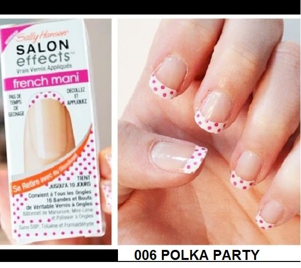 Sally Hansen Salon Effects French Mani & Reverse French Real Nail Polish Strips, Lot Of 8