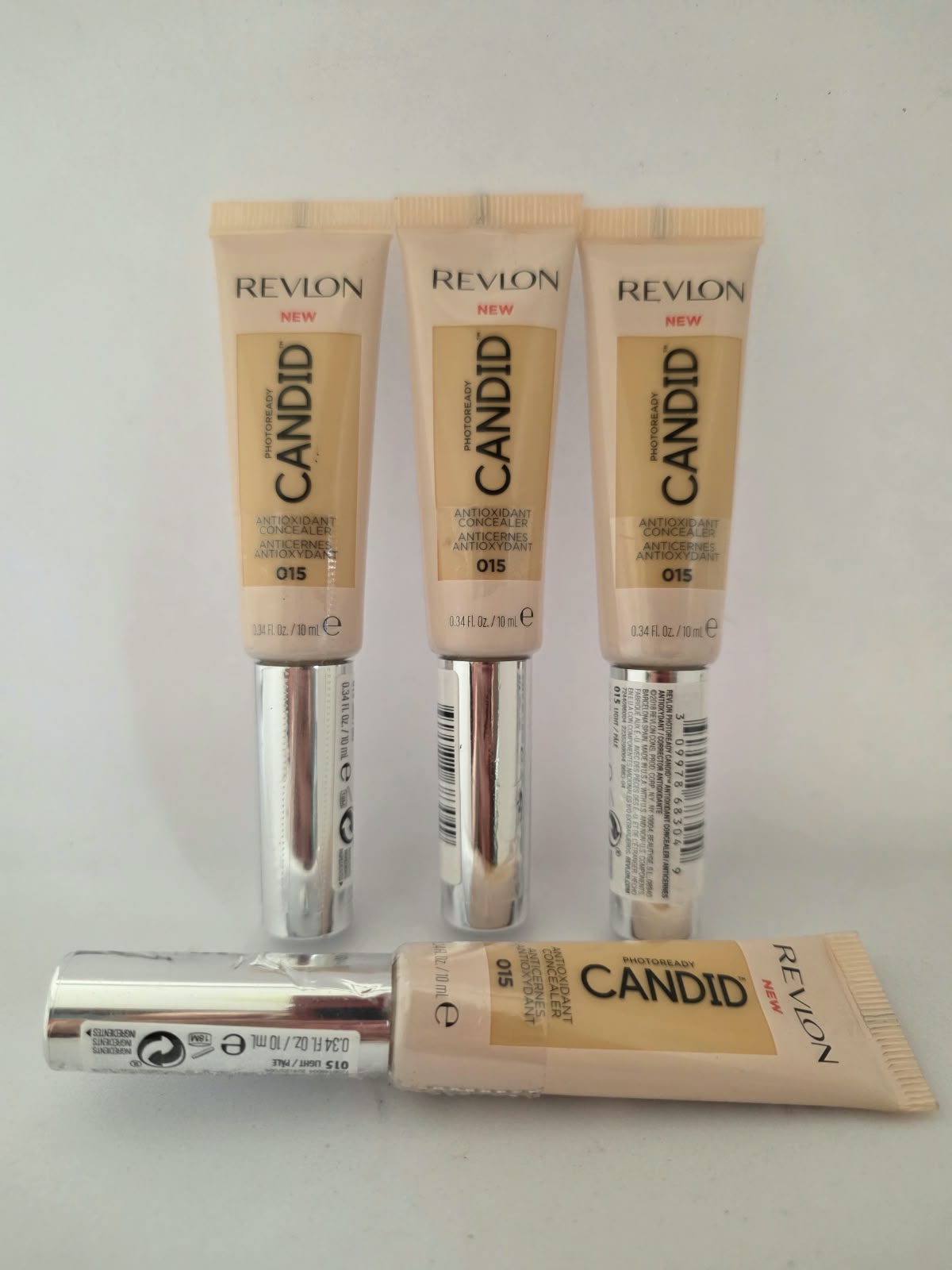 4X Revlon PhotoReady Candid Antioxidant Concealer, 015 Light