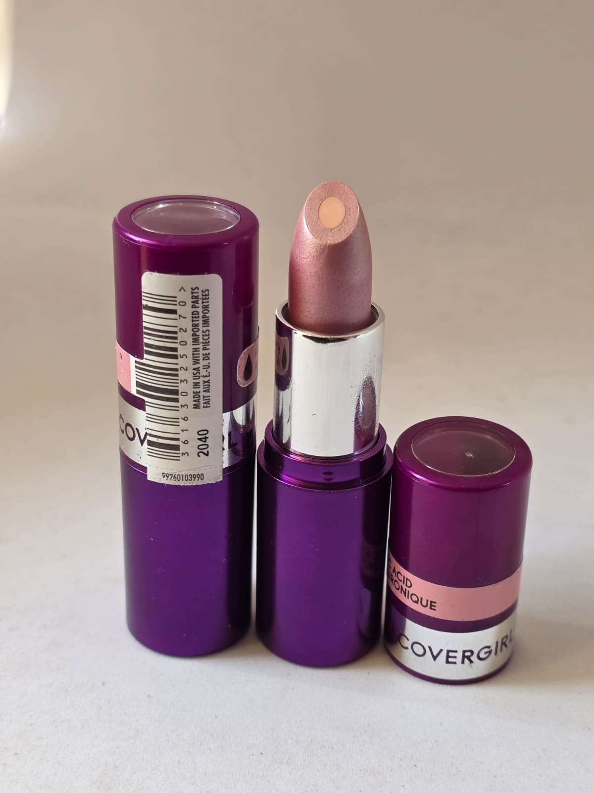2X COVERGIRL Simply Ageless Moisture Renew Core Lipstick, 210 Caring Blush