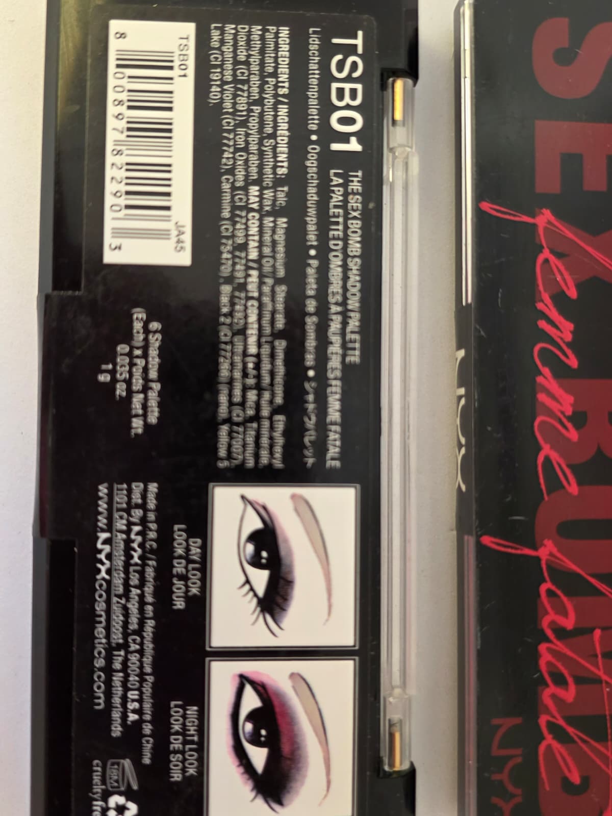 2X NYX Shadow Palette, The Sex Bomb Femme Fatale, TSB01