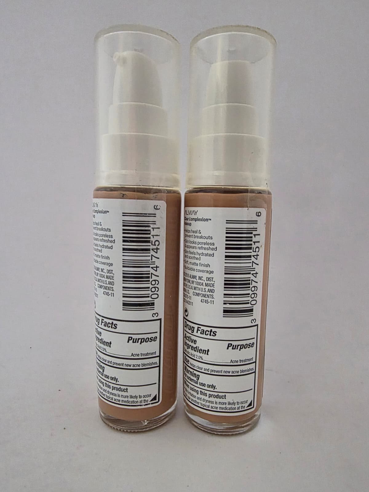 2X Almay Clear Complexion Makeup with Salicylic Acid - 710 Natural Tan