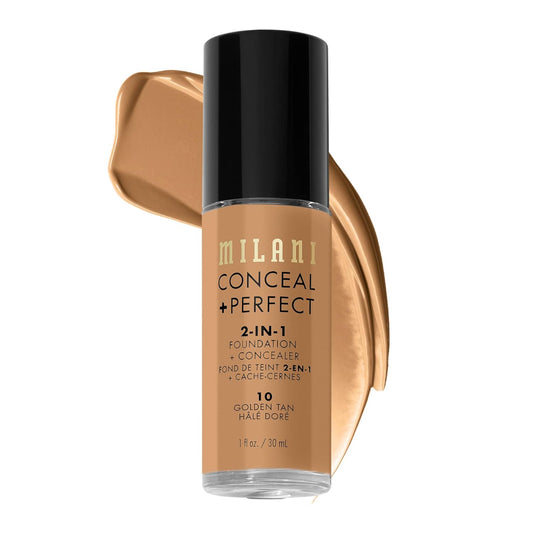 Milani Conceal + Perfect 2-In-1 Foundation + Concealer, 10 Golden Tan