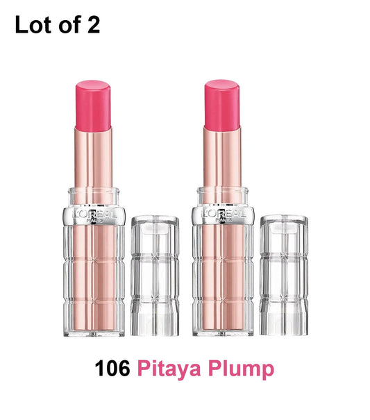 Lot Of 2 L'Oreal Colour Riche Plump & Shine Lipstick, 106 Pitaya Plump