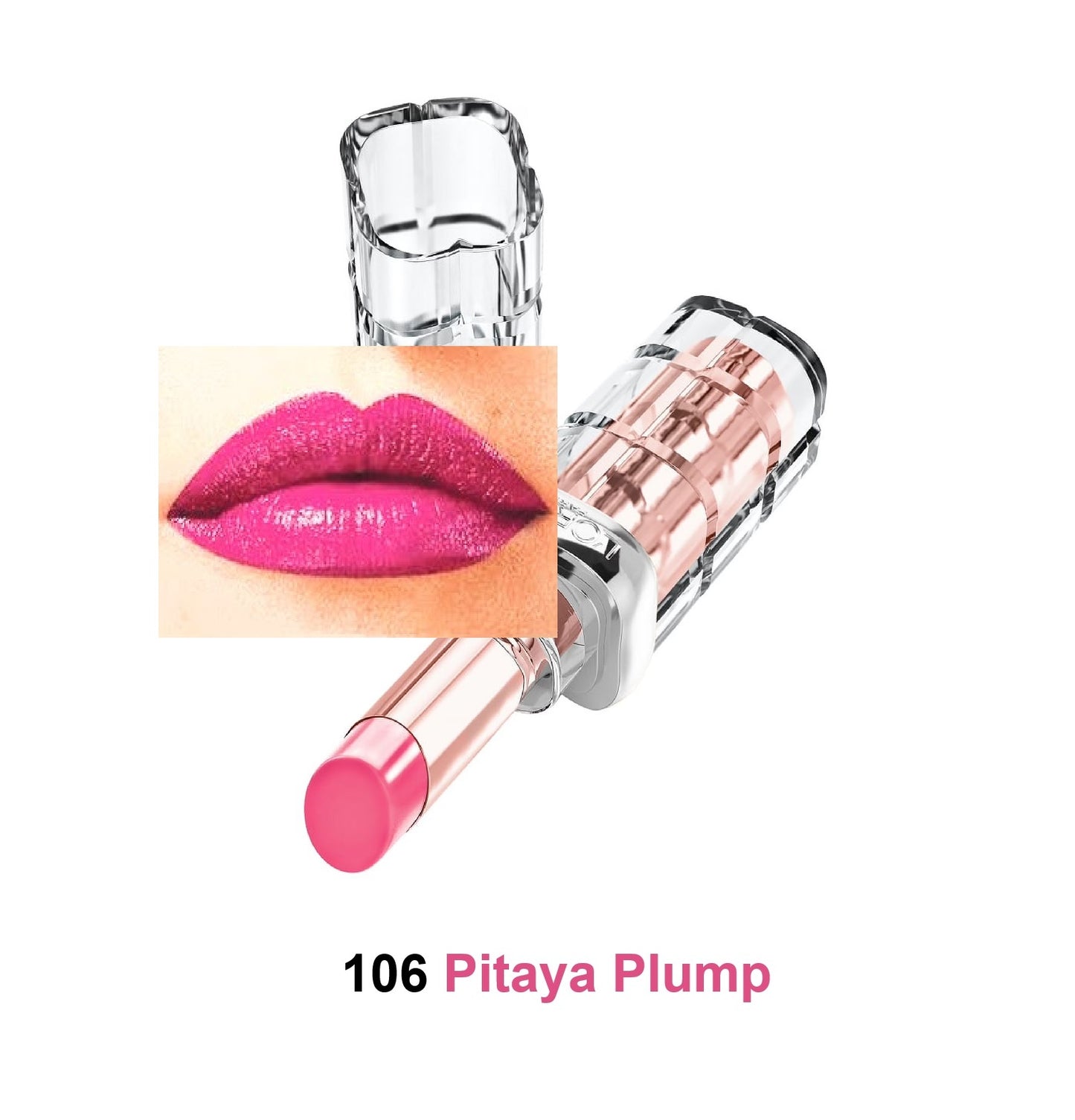 Lot Of 2 L'Oreal Colour Riche Plump & Shine Lipstick, 106 Pitaya Plump