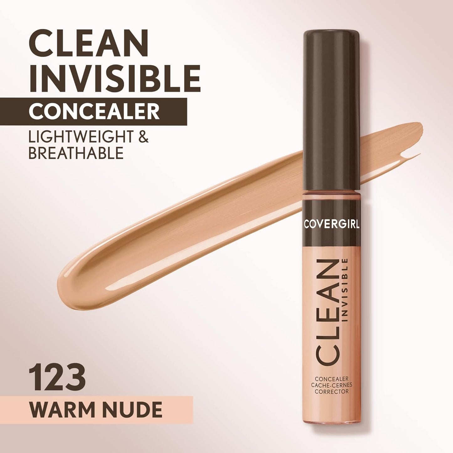 Covergirl Clean Invisible Concealer, Lightweight, Hydrating, Vegan Formula,