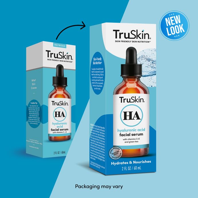 TruSkin Hyaluronic Acid Serum for Face + 7 Ultra Hydrating Ingredients,