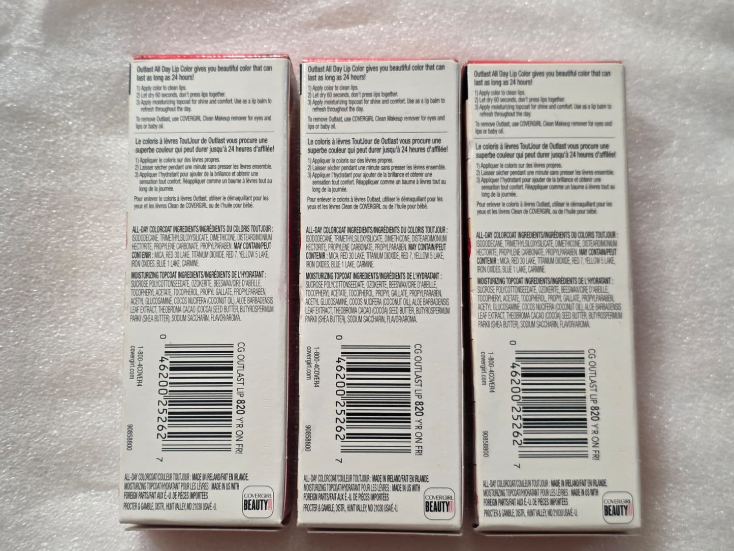3X COVERGIRL Outlast All-Day Custom Reds Lip Color, 820 You're On Fire