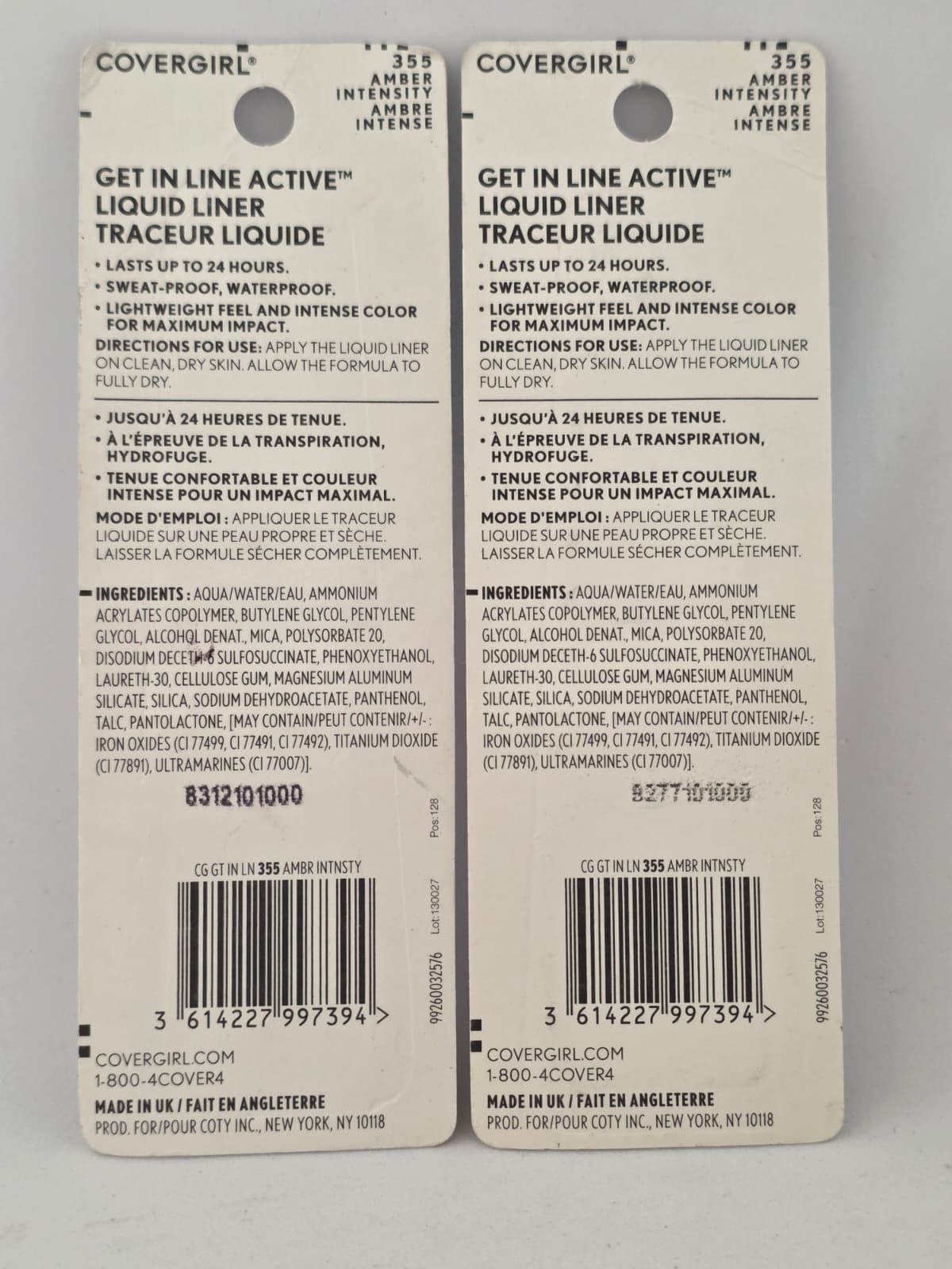 2X COVERGIRL Get in Line Active Liquid Eyeliner, 355 Amber Intensity