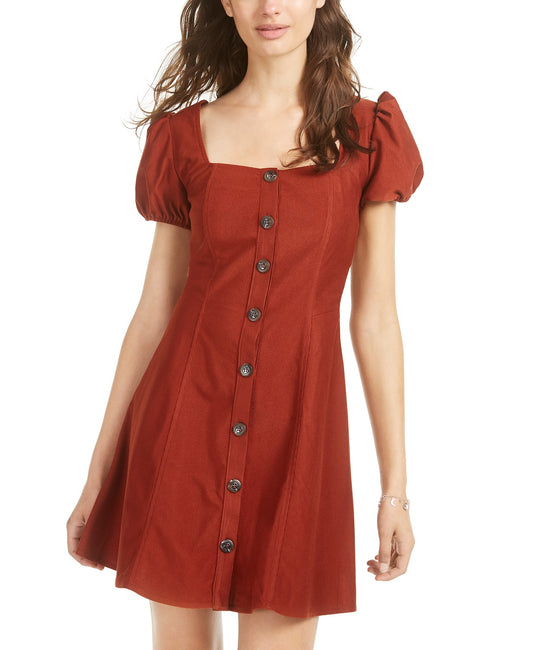 Sequin Hearts Juniors' Button-Front Dress,