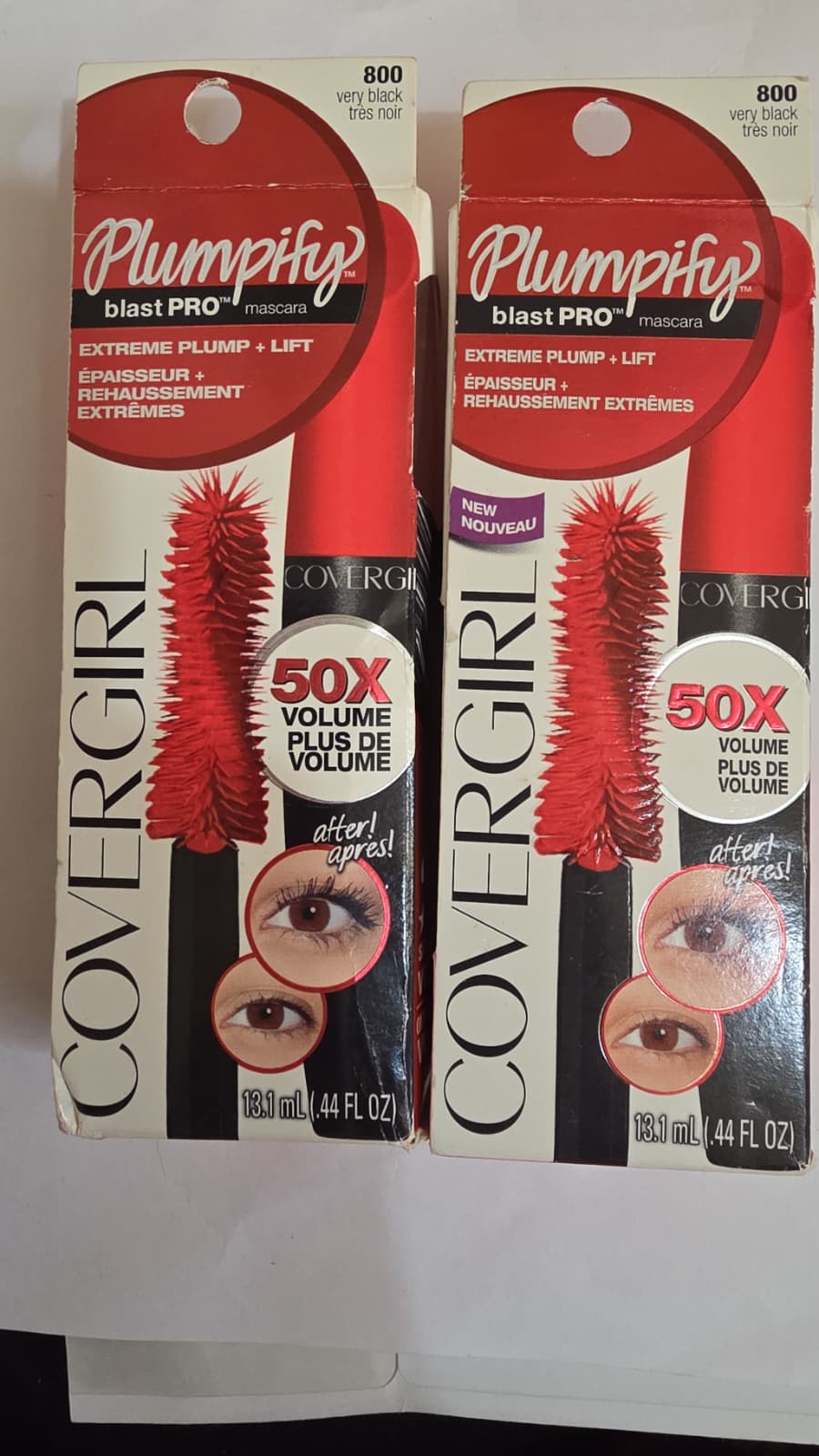 2X CoverGirl Plumpify BlastPRO Plump + Lift Mascara, 800 Very Black