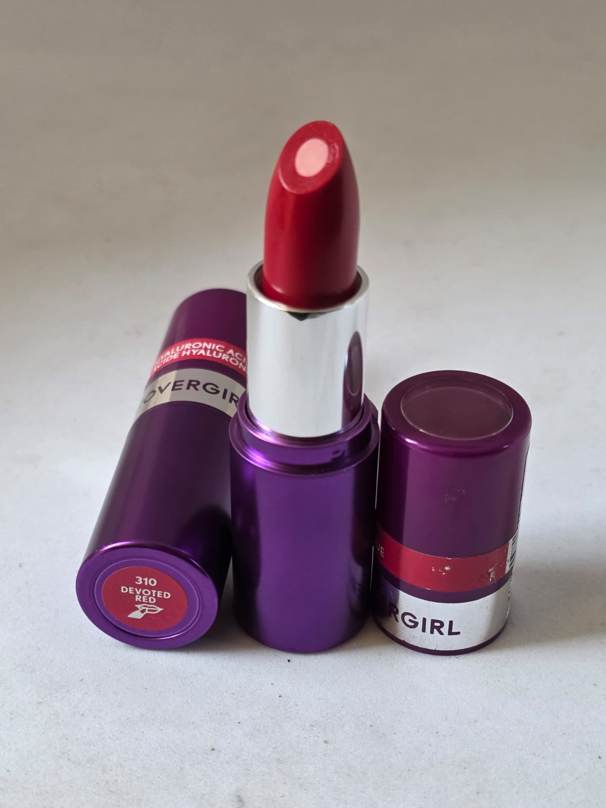 2X COVERGIRL Simply Ageless Moisture Renew Core Lipstick, 310 Devoted Red