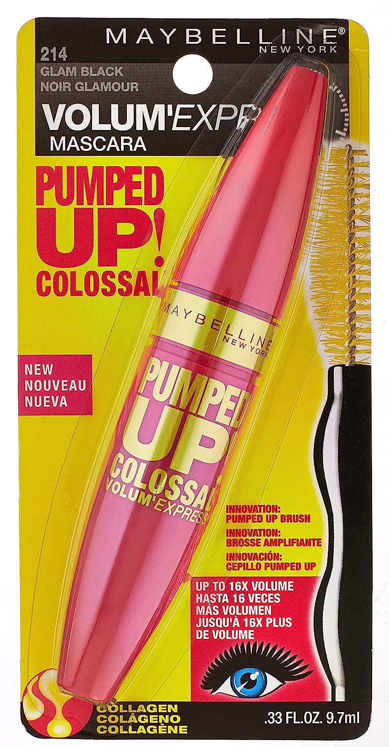 Maybelline Volum Express Pumped Up, Colossal Washable Mascara,