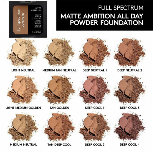 Covergirl Full Spectrum Matte Ambition All Day Powder Foundation,