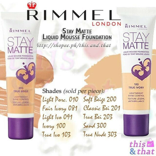 Rimmel London Stay Matte Liquid Mousse Foundation,