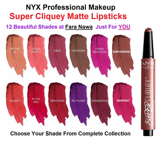 NYX PROFESSIONAL MAKEUP SUPER CLIQUEY MATTE LIPSTICK,