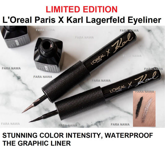 L'Oreal Paris X Karl Lagerfeld Liquid Graphic Eyeliner, Limited Edition,