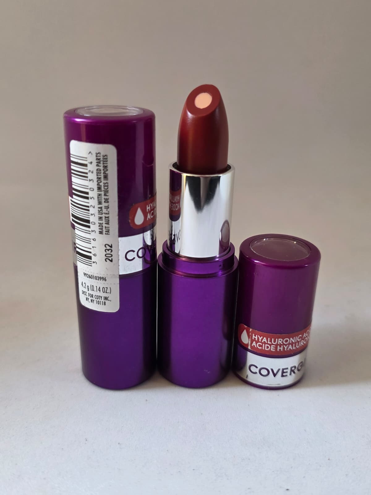2X COVERGIRL Simply Ageless Moisture Renew Core Lipstick, 330 Brave Burgundy