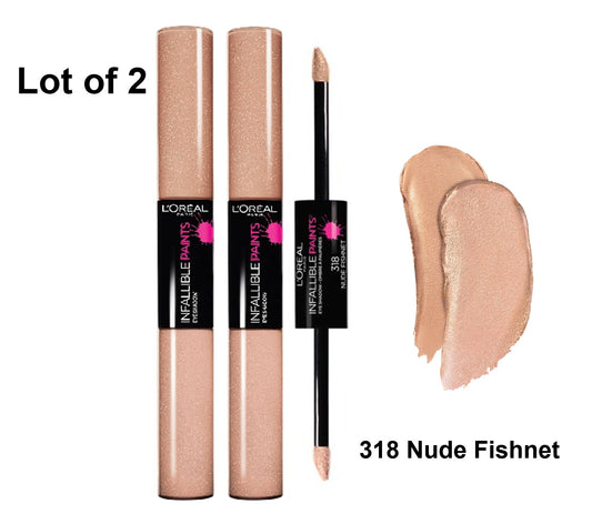 2X L'Oreal Paris Infallible Paints Eye Shadow, 318 Nude Fishnet