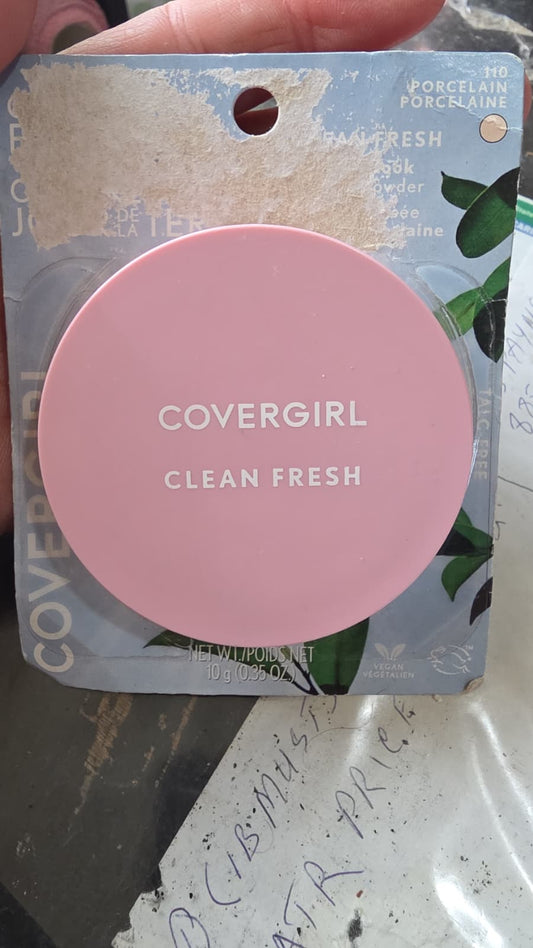 COVERGIRL Clean Fresh Pressed Powder, 110 Porcelain
