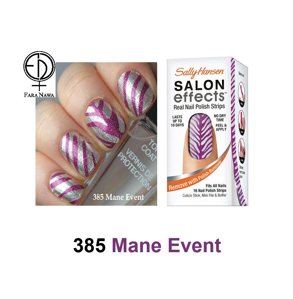 Sally Hansen Salon Effects Real Nail Polish Strips, LOT of 10