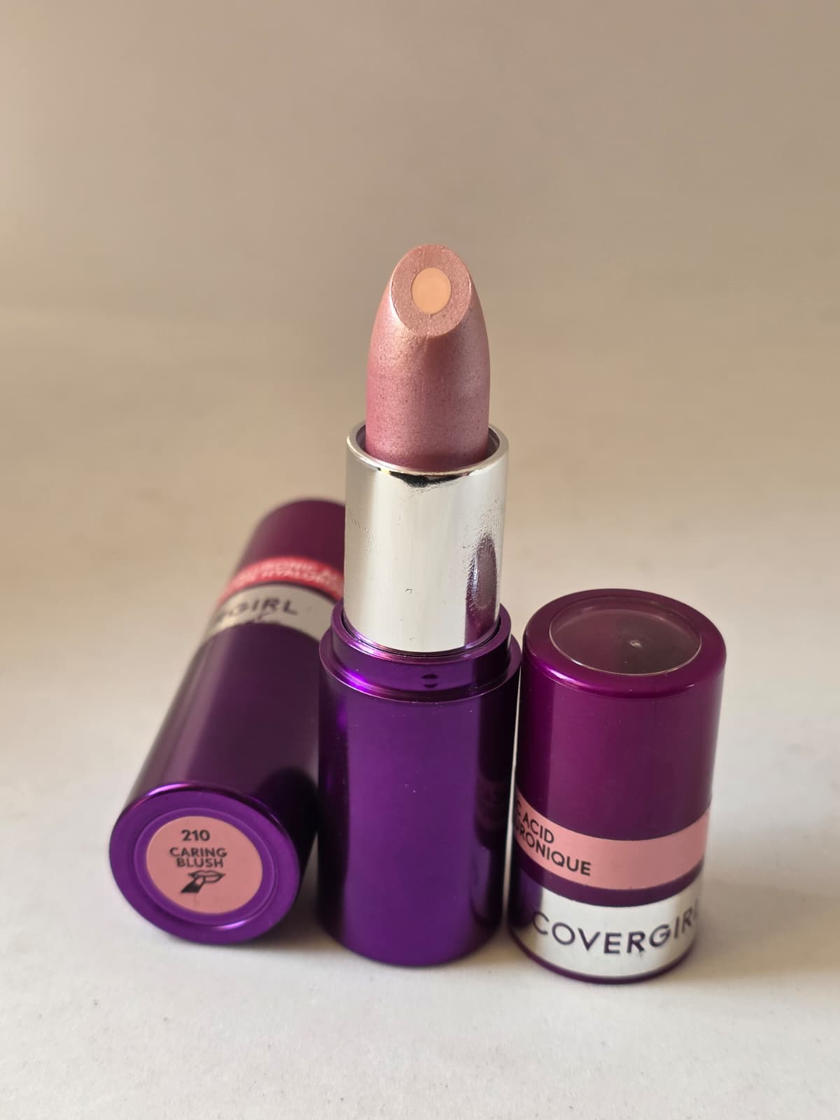 2X COVERGIRL Simply Ageless Moisture Renew Core Lipstick, 210 Caring Blush