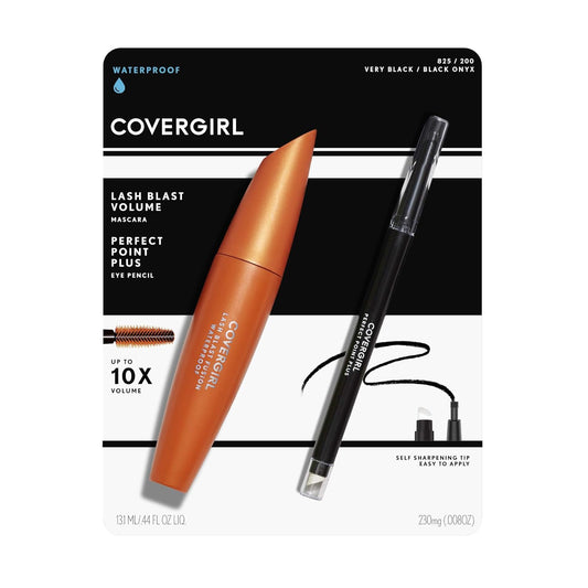 Covergirl Lash Blast Volume Mascara 800 Black, Perfect Point Eye Pencil 200 Onyx