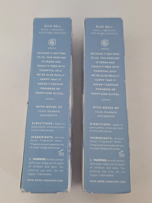 2X Good Chemistry Blue Bell Rollerball Perfume with Essential Oils