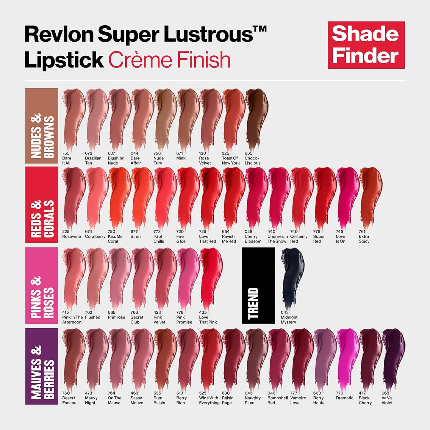 Revlon Super Lustrous Lipstick, 405 Silver City Pink - 525 Wine With Everything,