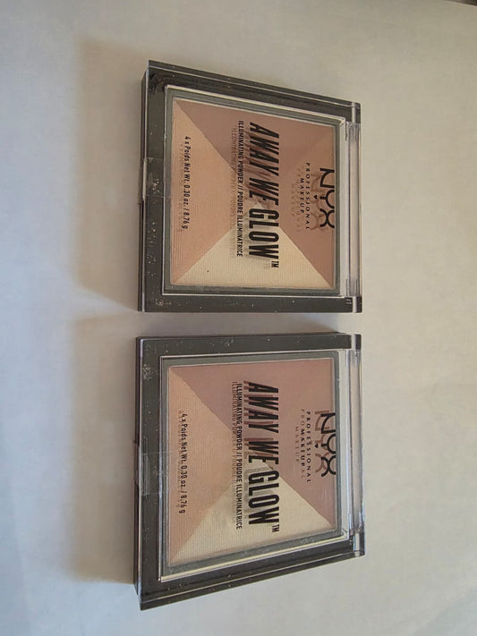 2X NYX Professional Makeup Away We Glow Illuminating Powder – Shimmer Thrill