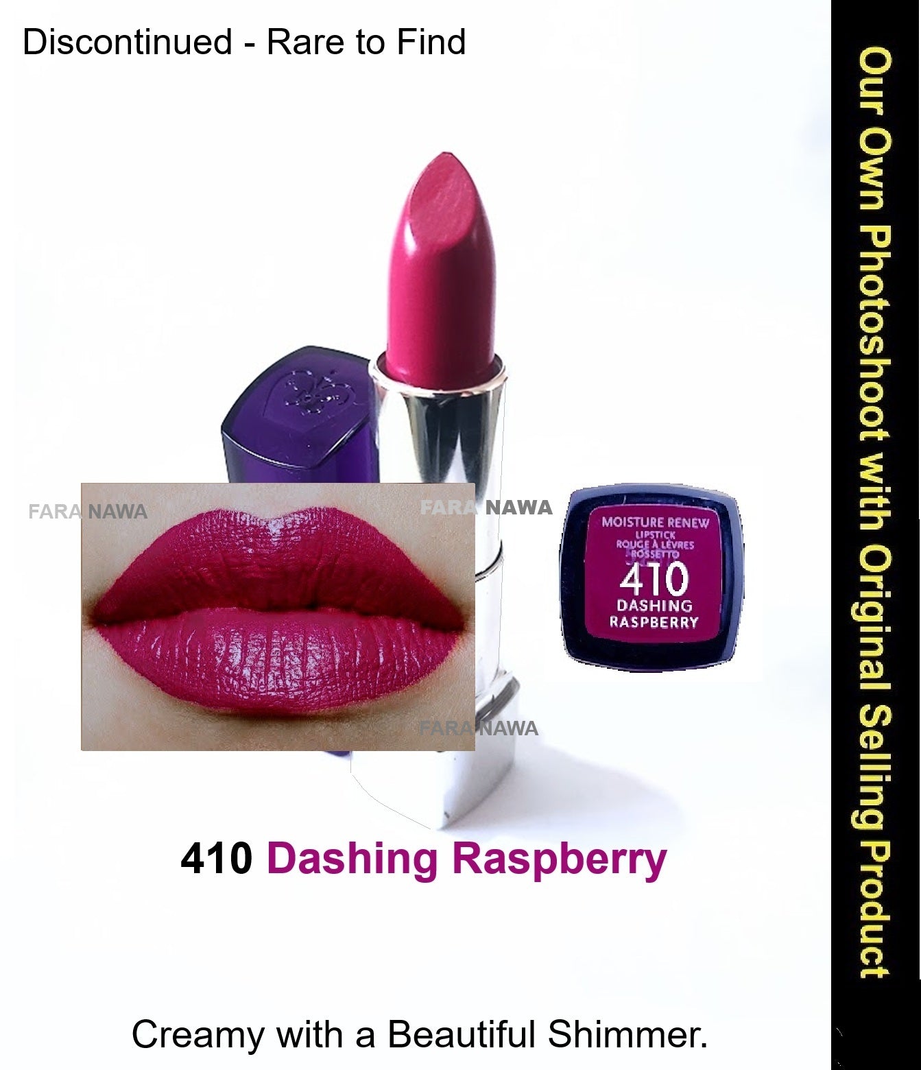 Rimmel London Moisture Renew Lipstick,410 Dashing Raspberry