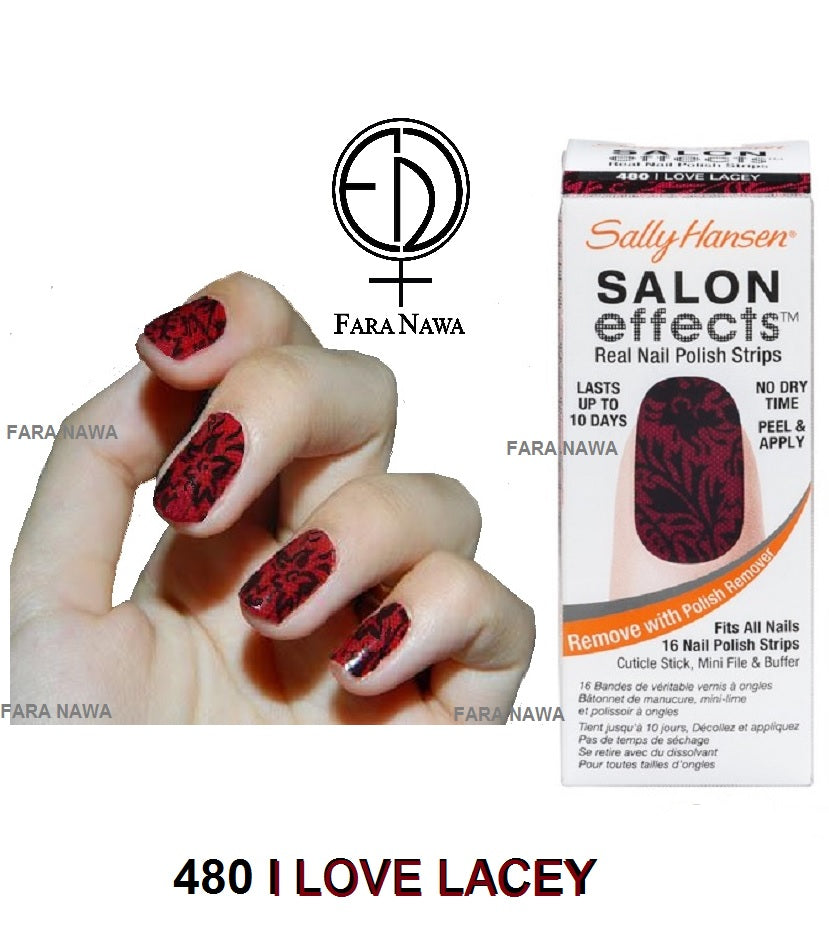 Sally Hansen Salon Effects Real Nail Polish Strips, LOT of 10