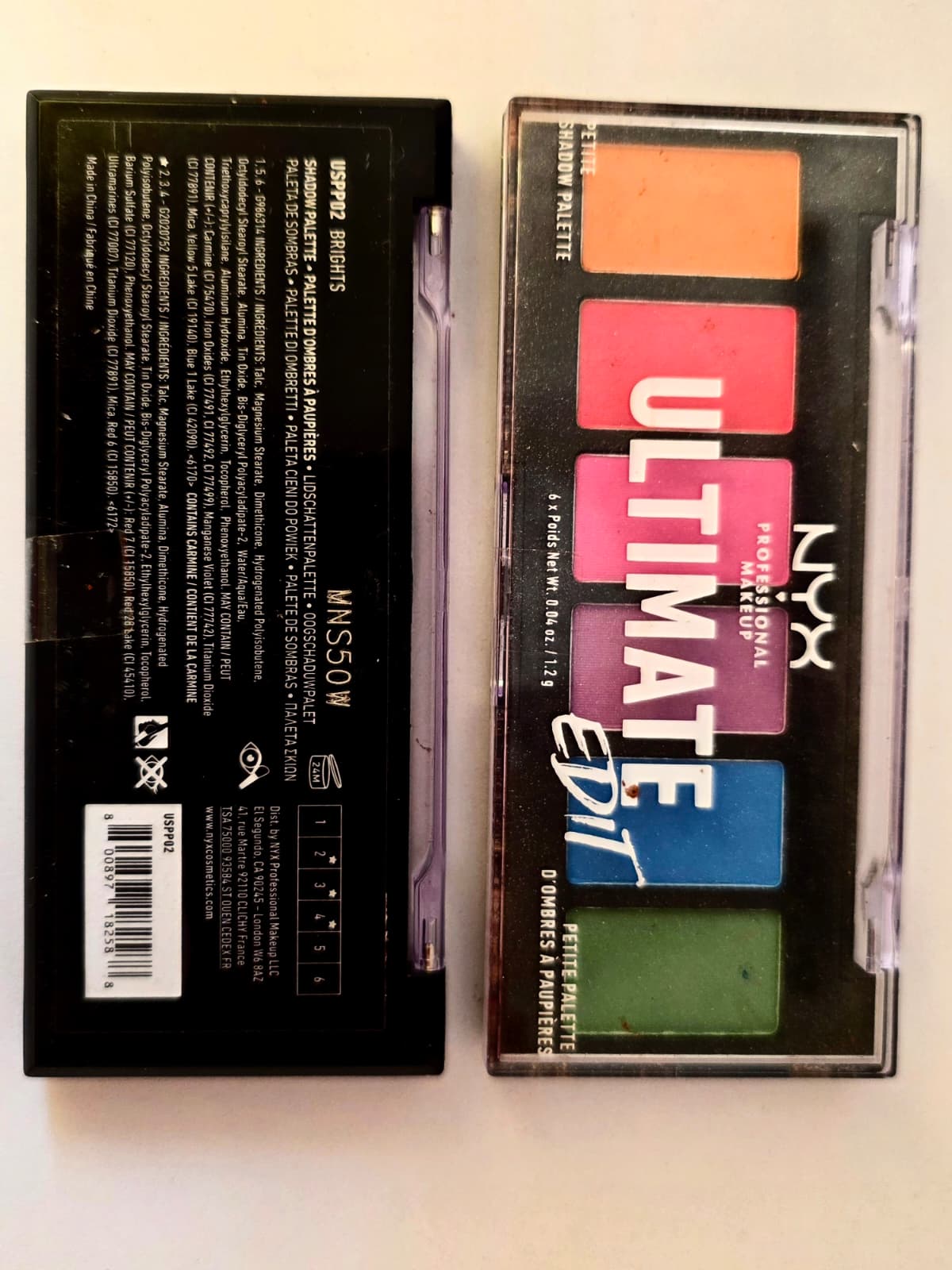 2X NYX Ultimate Edit Petite Shadow Palette, USPP02 BBRIGHTS